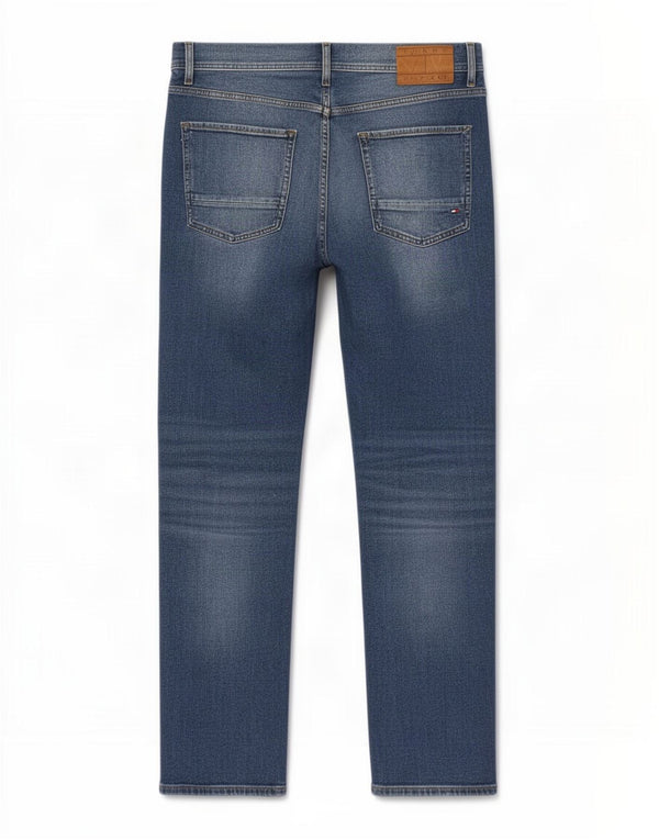 Tommy Hilfiger Herren Denton Straight Jeans W36 L32 Blaue Baumwolle