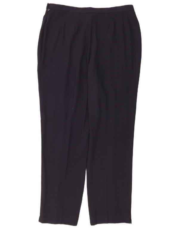 Marks & Spencer Damen-Freizeithose mit hoher Taille, UK 16, Größe L W34 L28, Marineblau