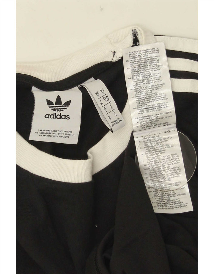 Adidas Mens T-Shirt Top Small Black Cotton