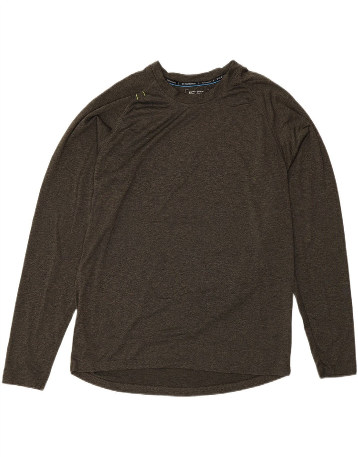 Mountain Warehouse IsoCool-Oberteil für Herren, langärmlig, mittelkhakimeliert