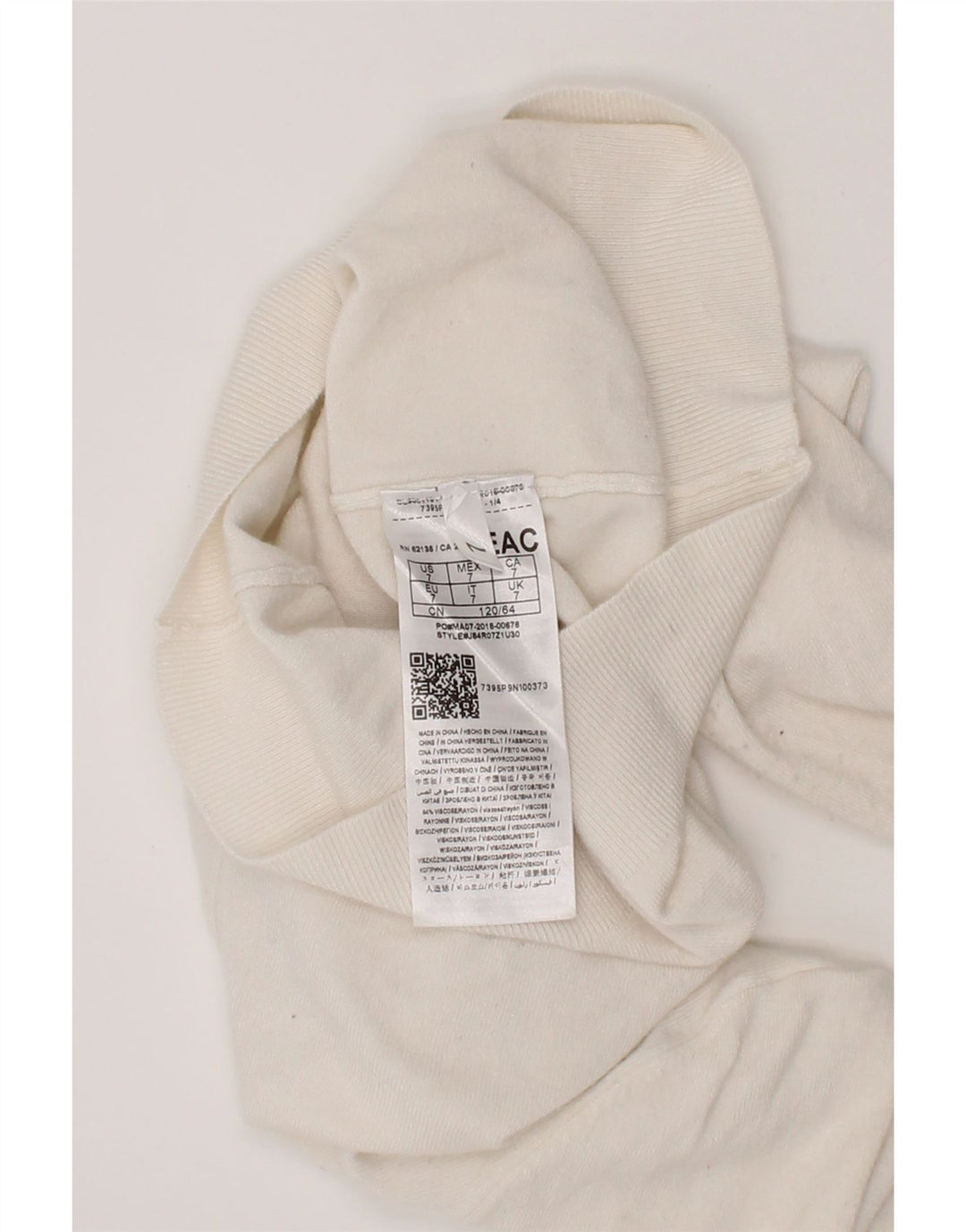 GUESS Girls Graphic Boat Neck Jumper Sweater 6-7 Years Off White Cotton Vintage Guess and Second-Hand Guess from Messina Hembry 