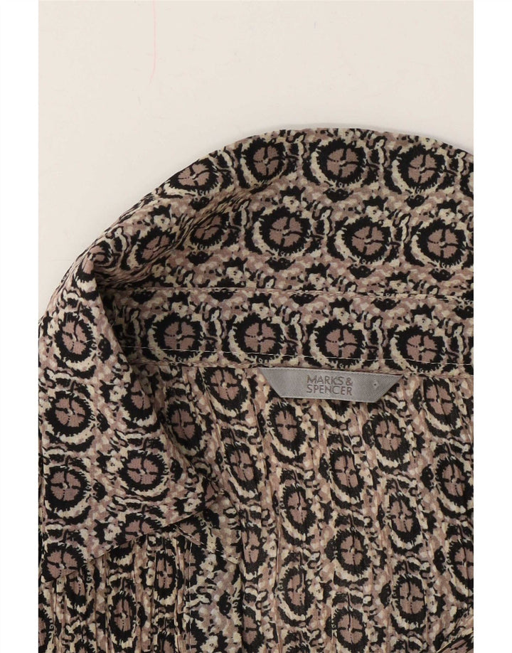 Женская деловая рубашка Marks & Spencer UK 18 XL Серая с геометрическим рисунком