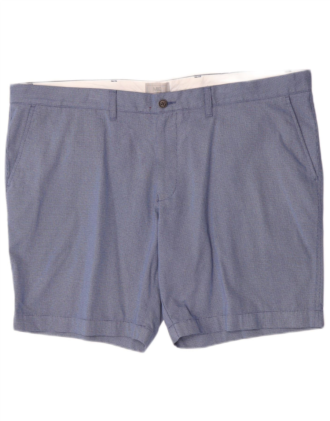 Marks & Spencer Mens Chino Shorts W44 2XL Blue Cotton