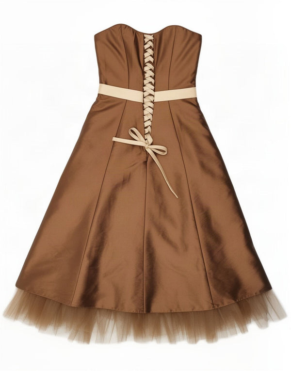 Hilary Morgan Ženska tutu haljina bez naramenica UK 10 Small Brown