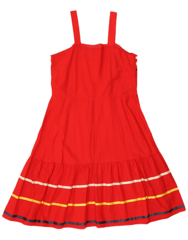 Prendisole vintage da donna UK 14 medio a righe rosse
