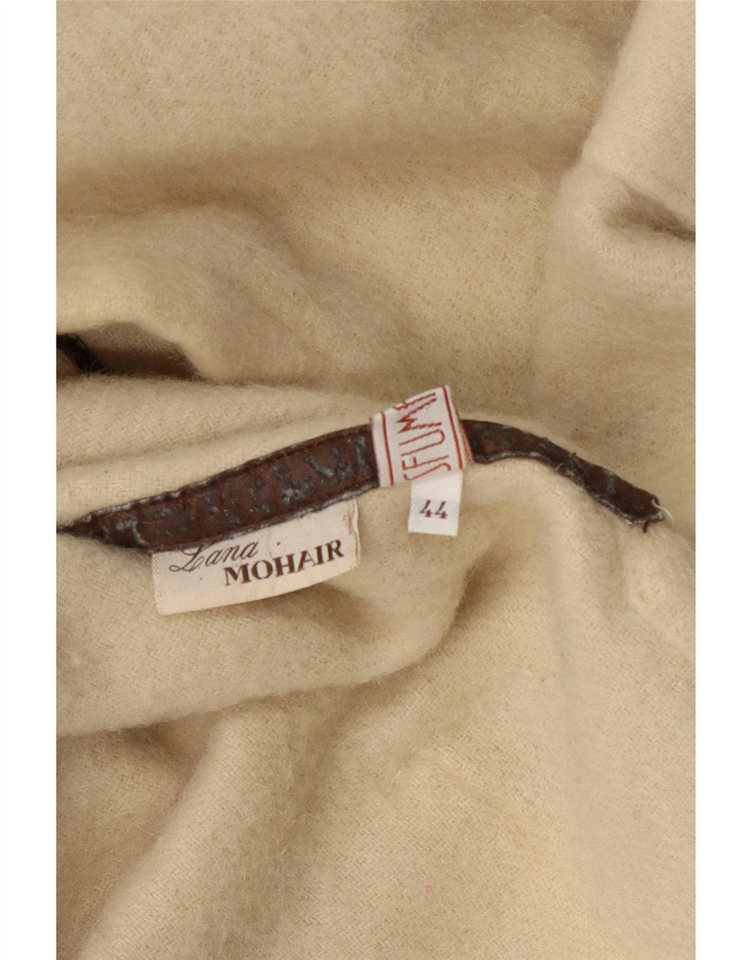 Vintage Womens Oversized Cape Coat IT 44 Medium Beige Wool