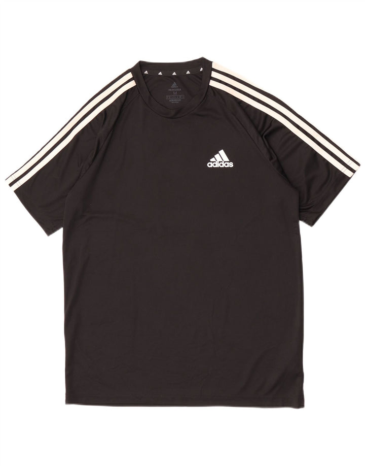 Adidas Herre Aeroready T-Shirt Top Medium Sort Polyester