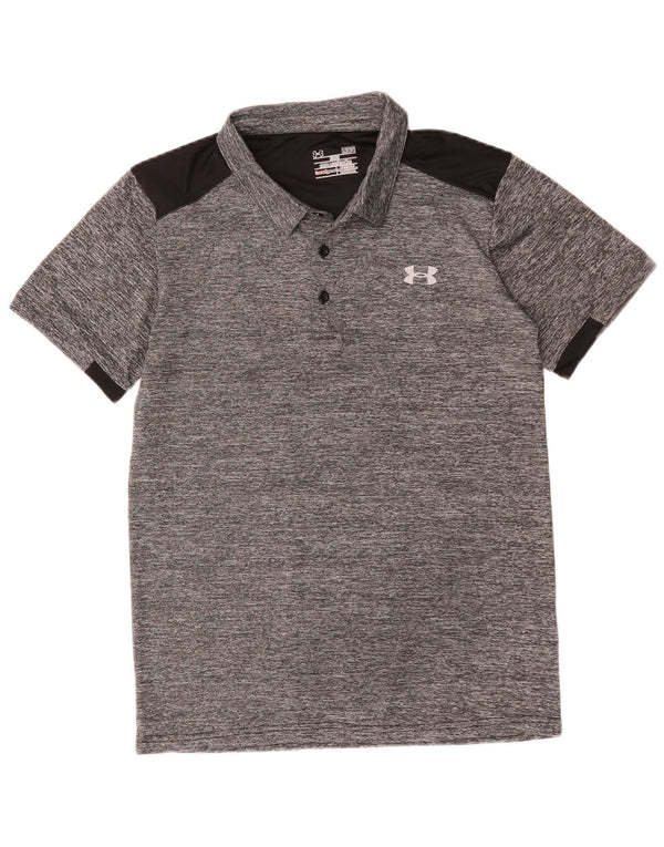 Polo Under Armour da uomo Heat Gear, grande, in poliestere color block grigio
