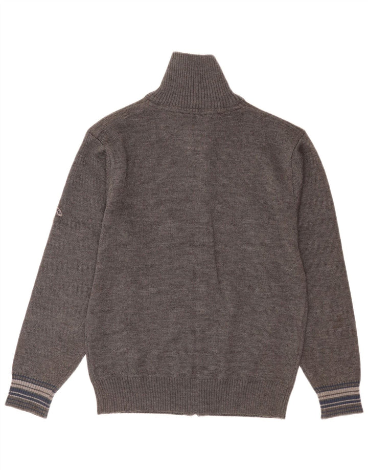 Vintage herre cardigan sweater XL Grå Virgin Wool