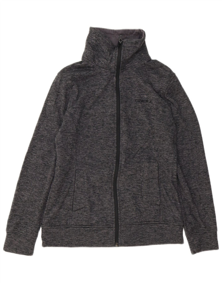 O'Neill Womens Tracksuit Top Jacket UK 10 Small Grey Flecked Polyester