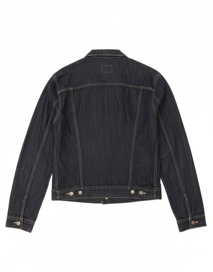 GAS Womens Denim Jacket UK 18 XL Navy Blue Cotton