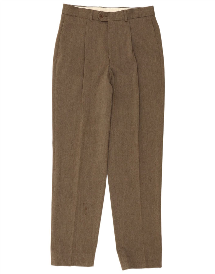 Marks & Spencer Pantalon de costume pour homme W32 L33 Kaki Laine vierge