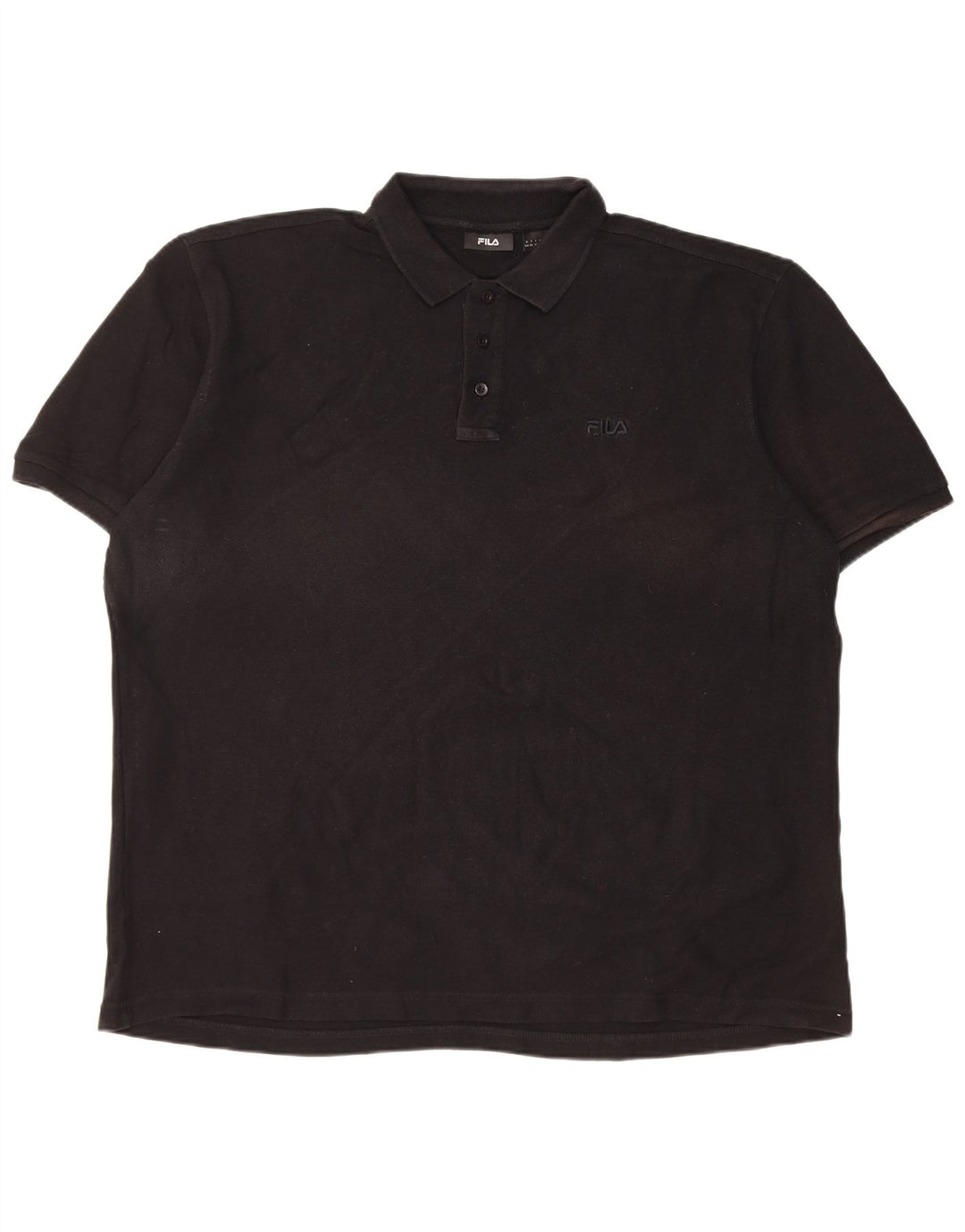Fila Mens Short Sleeve Regular Fit Polo Shirt XL Black