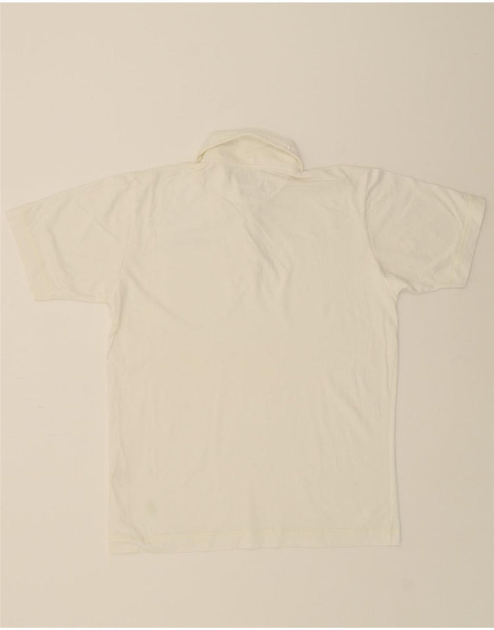 MARLBORO CLASSICS Mens Polo Shirt Medium Off White Cotton Vintage Marlboro Classics and Second-Hand Marlboro Classics from Messina Hembry 