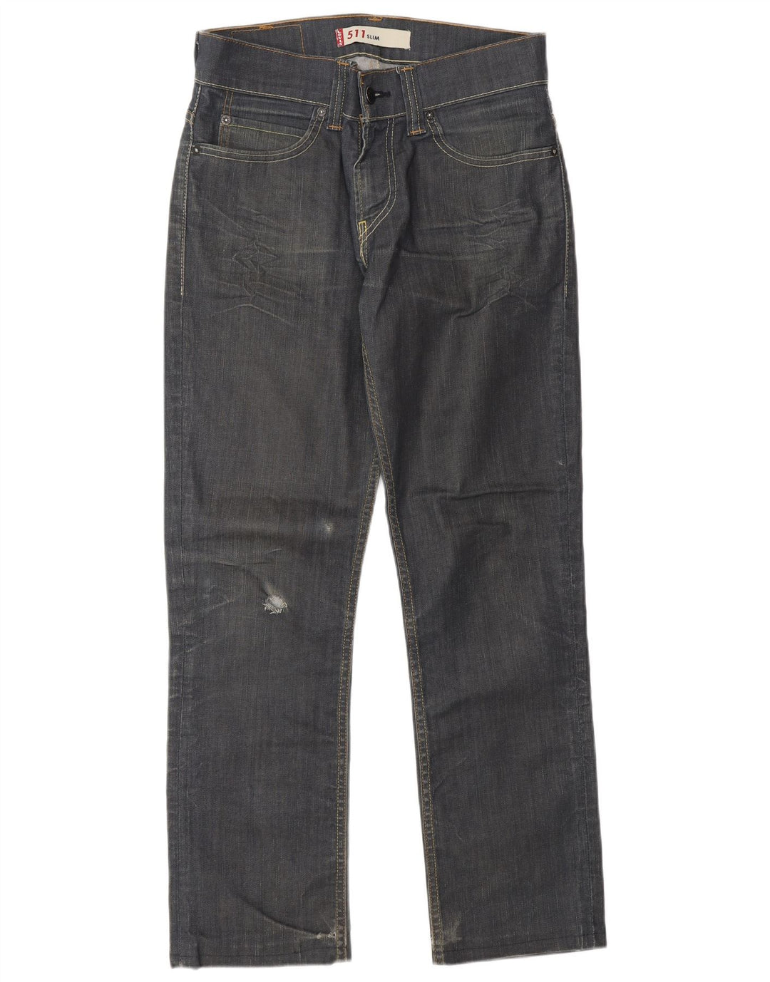 LEVI'S Mens 511 Slim Jeans W31 L28 Navy Blue Cotton