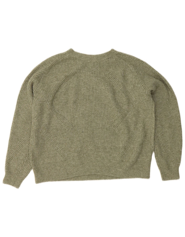 Maglione maglione girocollo da donna Marks & Spencer UK 14 Acrilico verde medio