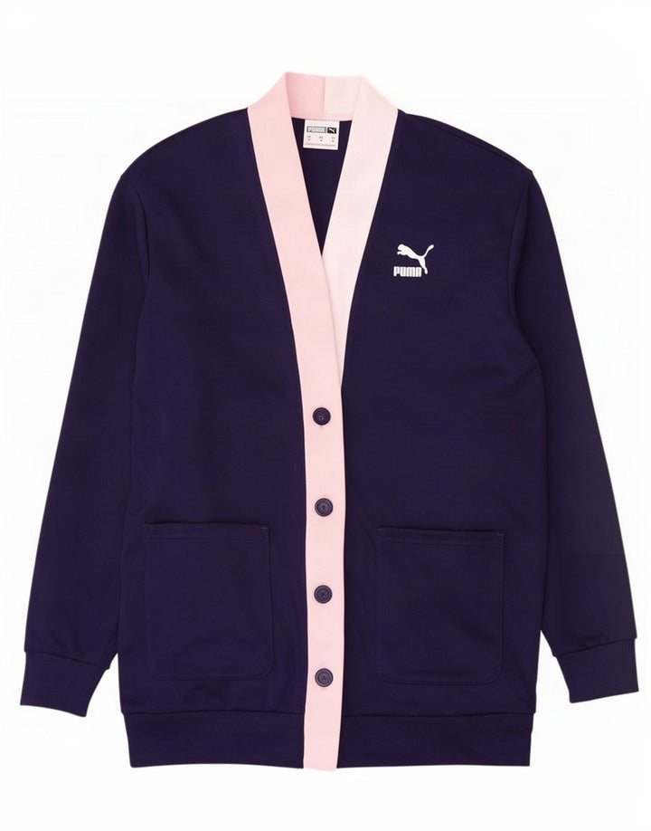Puma Veste de survêtement pour femme UK 14 Bleu marine moyen Colourblock