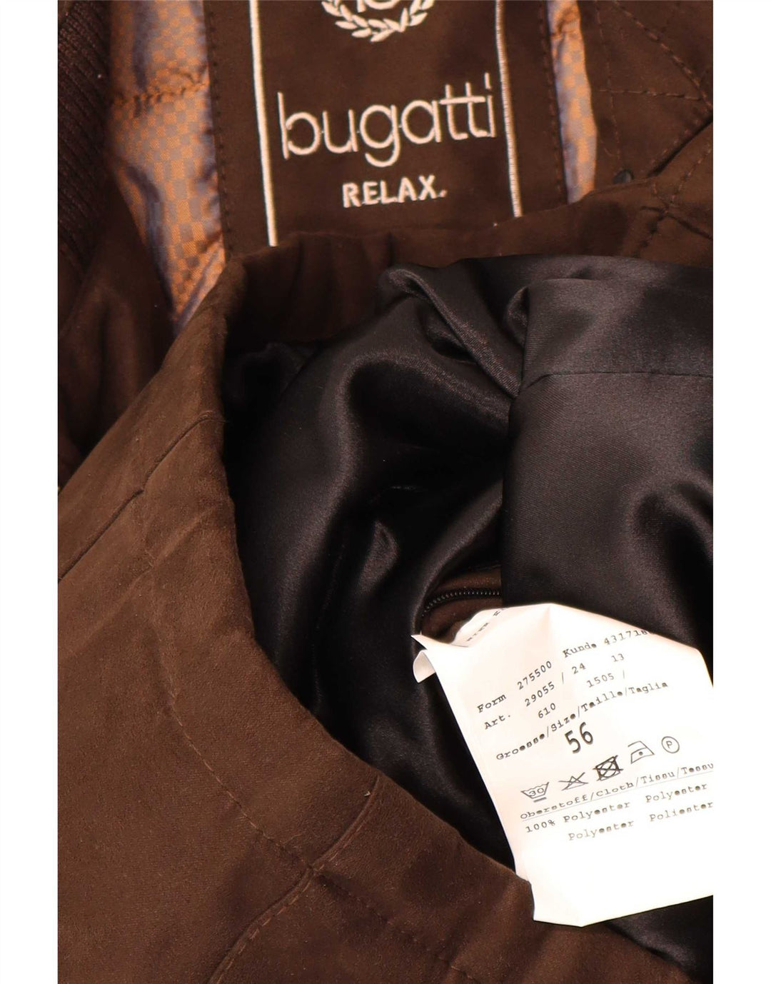 Bugatti muška pomoćna jakna IT 56 3XL smeđi poliester