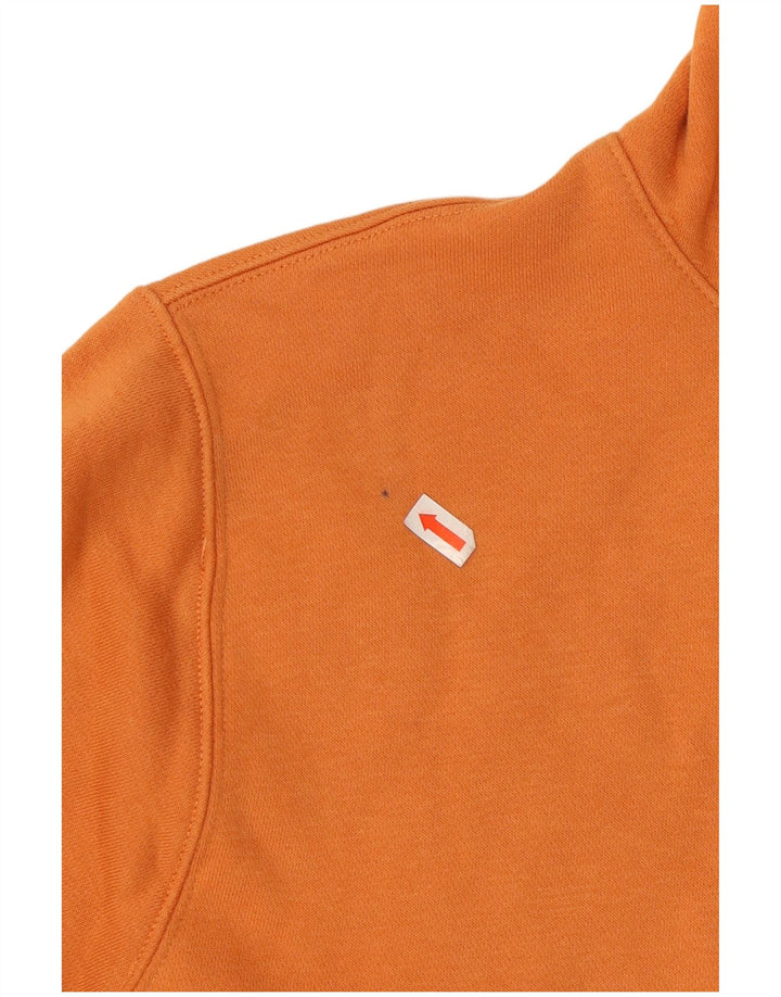 NIKE Mens Hoodie Jumper Small Orange Cotton
