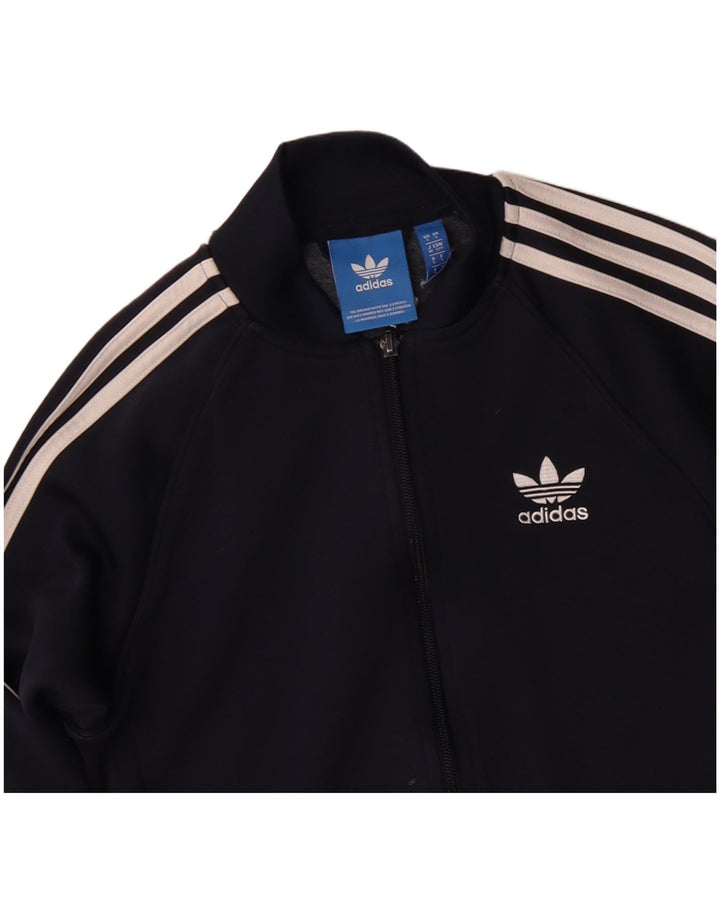 Adidas Herren-Trainingsanzug-Oberteil, Jacke, Größe S, Marineblau, Polyester