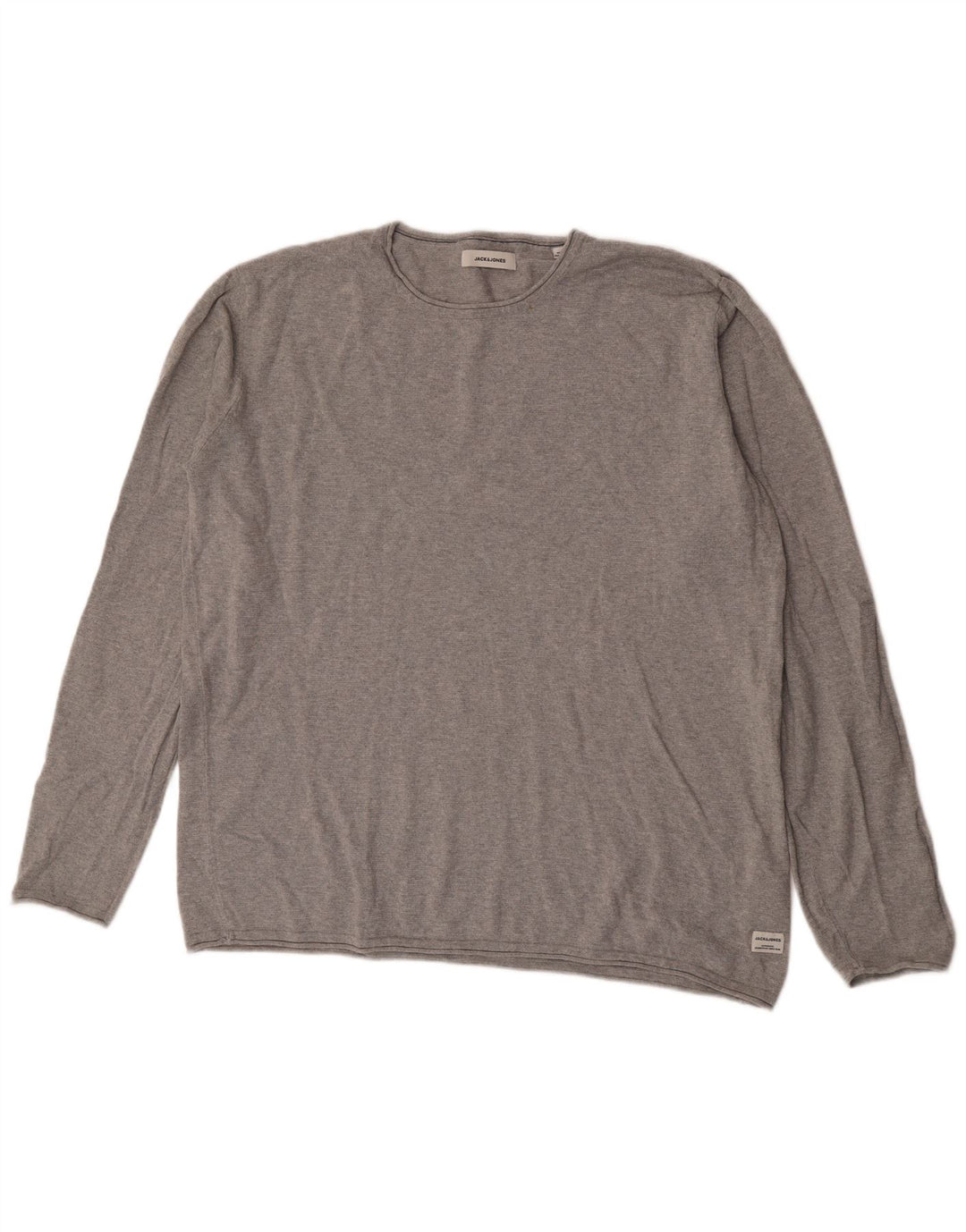 Jack & Jones Herren-Pullover mit Rundhalsausschnitt, 2XL, Grau