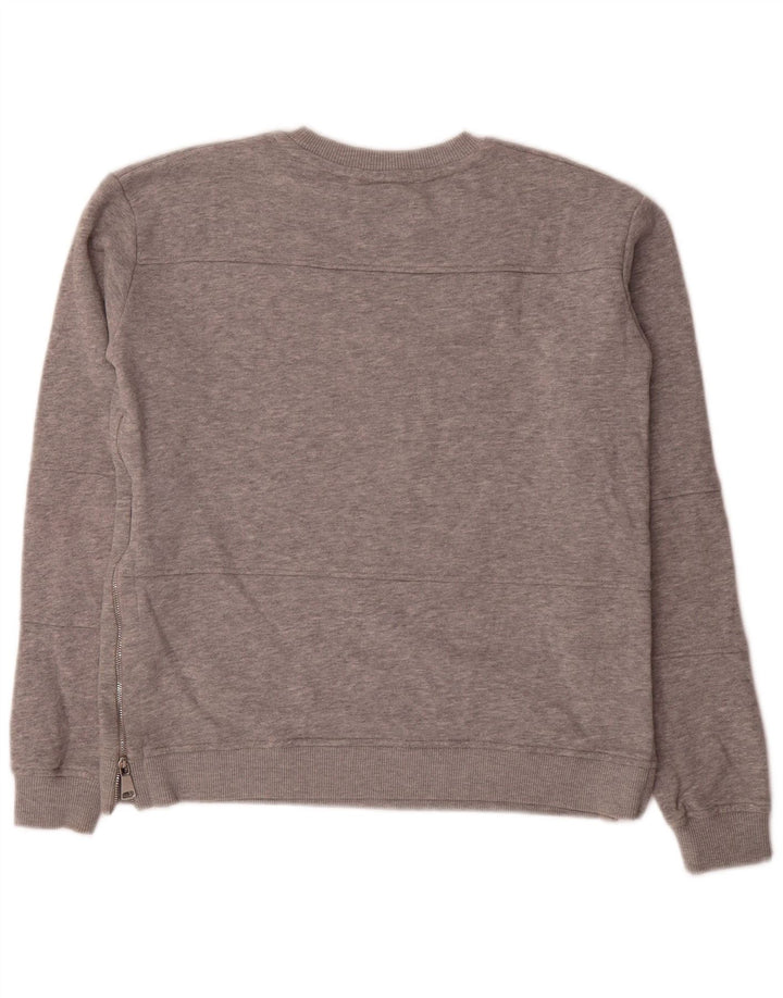 Zara Womens Trafaluc Oversized Sweatshirt Jumper UK 10 Small Grey Flecked