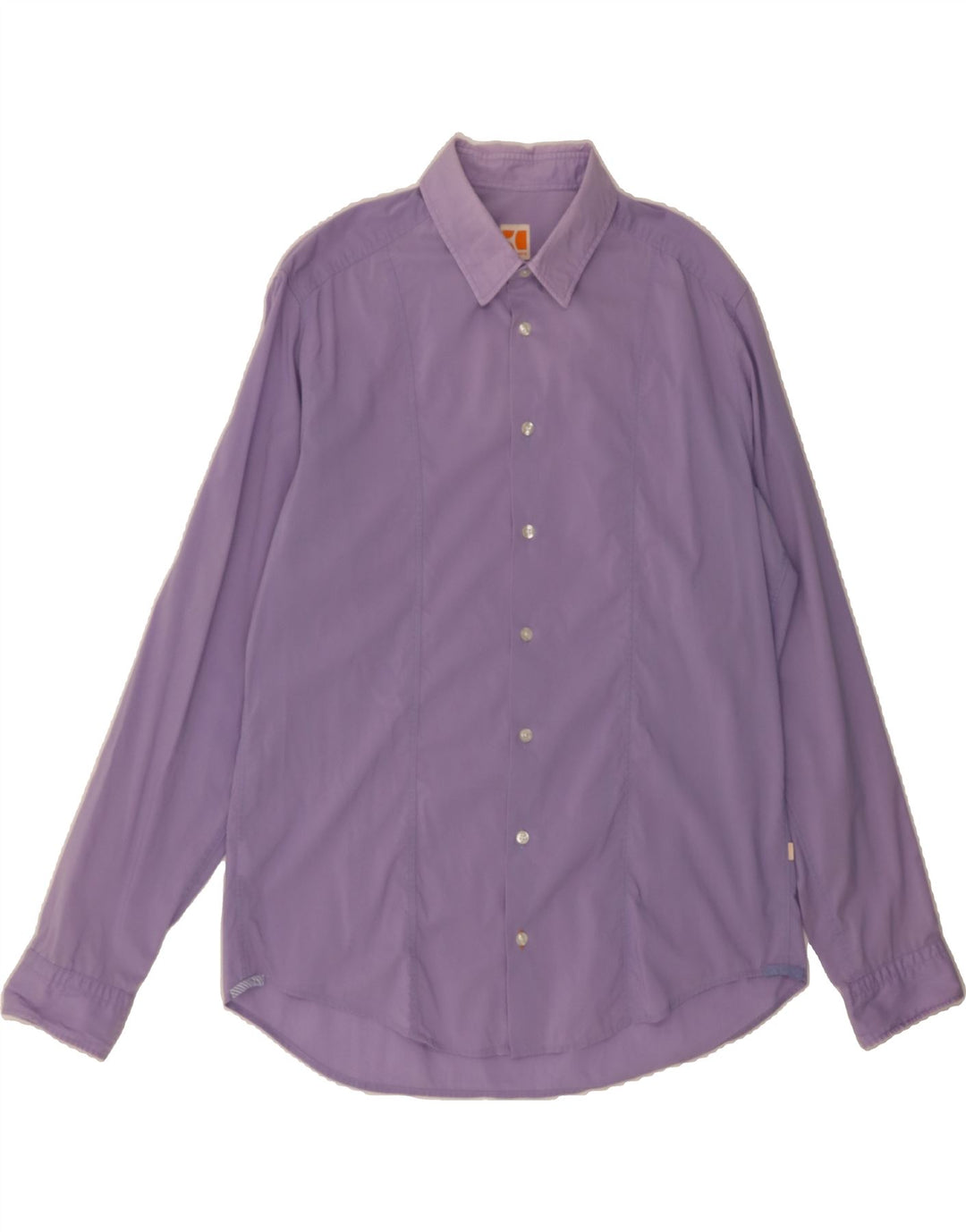 HUGO BOSS Mens Shirt Large Purple Cotton Vintage Hugo Boss and Second-Hand Hugo Boss from Messina Hembry 