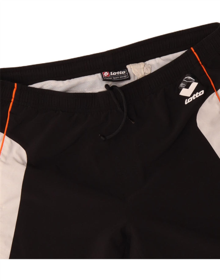 LOTTO Mens Tracksuit Trousers Large Black Colourblock Polyester