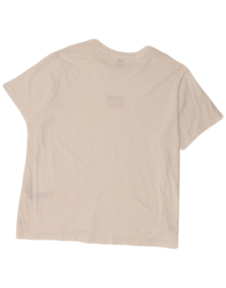 Levi's Womens T-Shirt Top UK 20 2XL White Cotton
