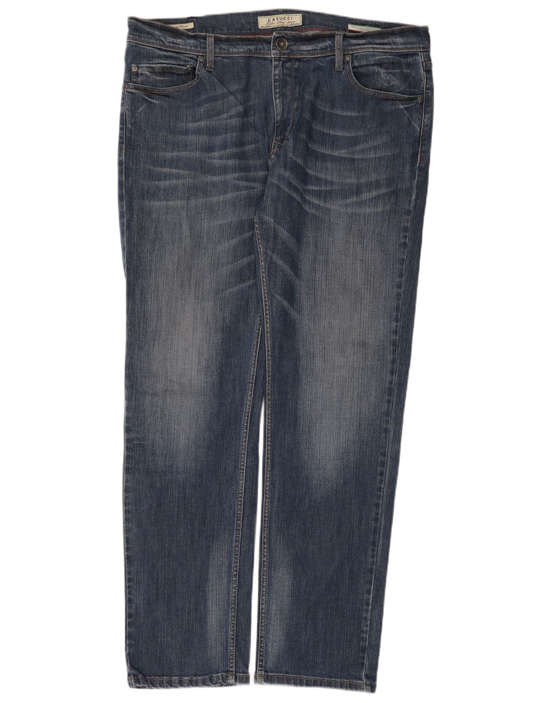Casucci Mens Straight Jeans W42 L32 Blue Cotton