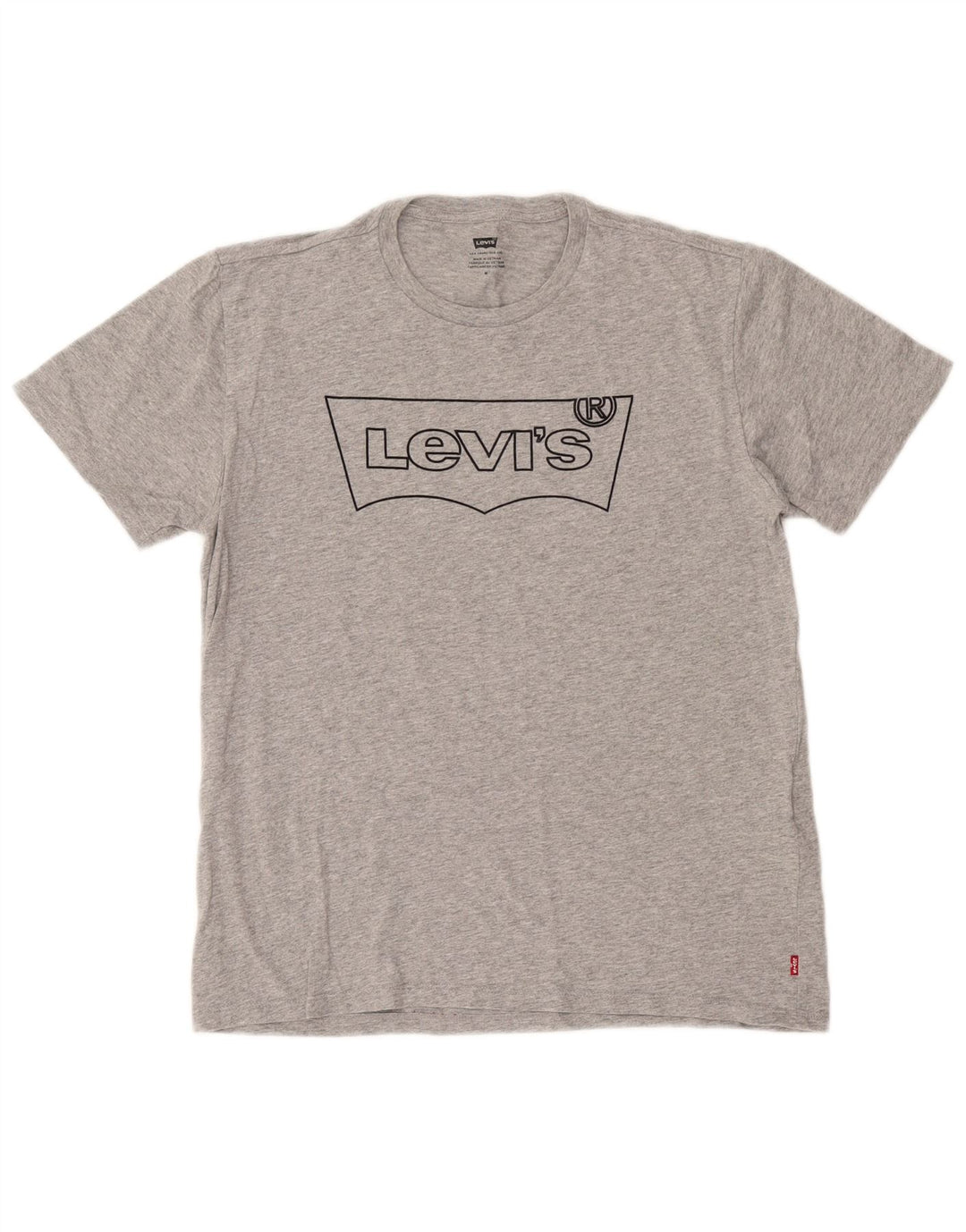 Levi's Herre grafisk T-shirt top mellemgrå bomuld