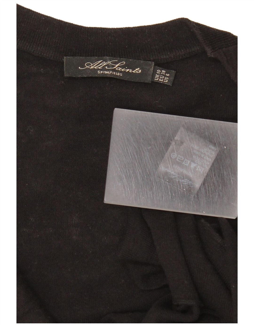 All Saints Womens Jumper Dress UK 10 Small Black Wool