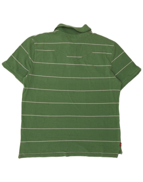 Polo grafica da uomo Levi's in cotone a righe verdi grandi