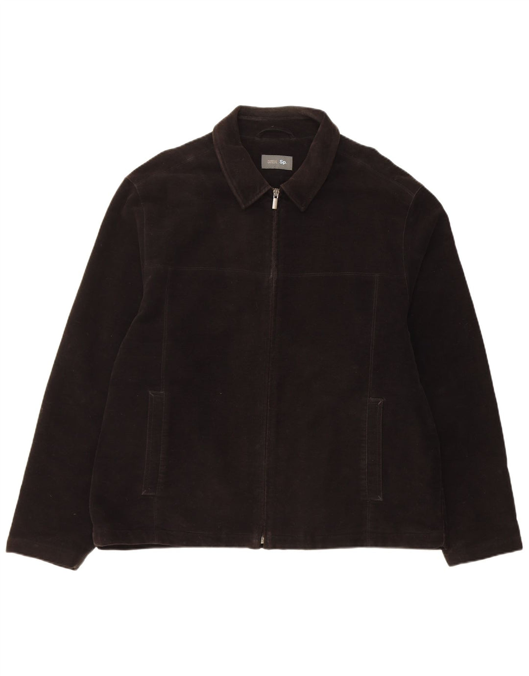 Marks & Spencer Herren Bomberjacke UK 40 Große schwarze Baumwolle