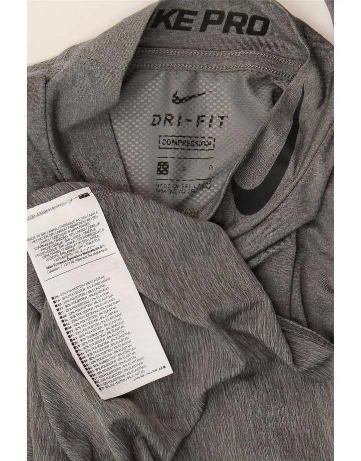 Nike Mens Graphic Top Long Sleeve Large Grey Polyester