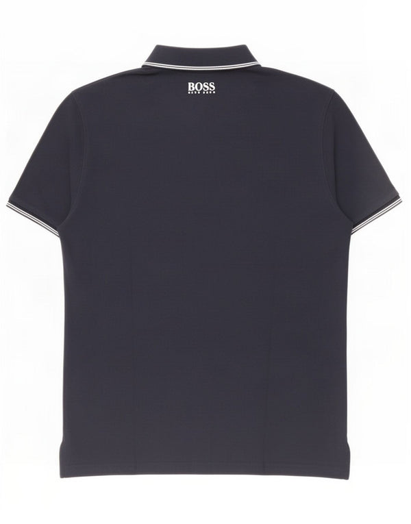 Hugo Boss Boys Polo πουκάμισο 15-16 ετών Medium Navy Blue Cotton