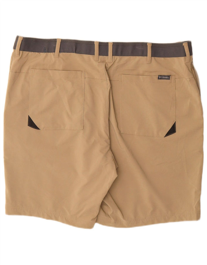 Columbia Mens Chino Shorts W40 XL Beige Colourblock Polyester