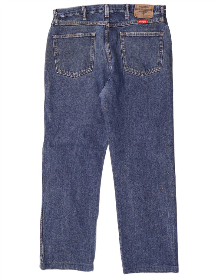 Wrangler Herre Regular Fit Straight Jeans W35 L30 Blå Bomuld