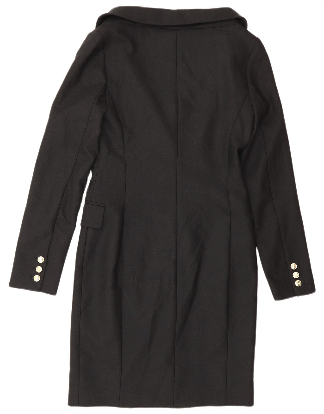 Cappotto doppiopetto da donna Karen Millen UK 8 piccolo poliestere nero