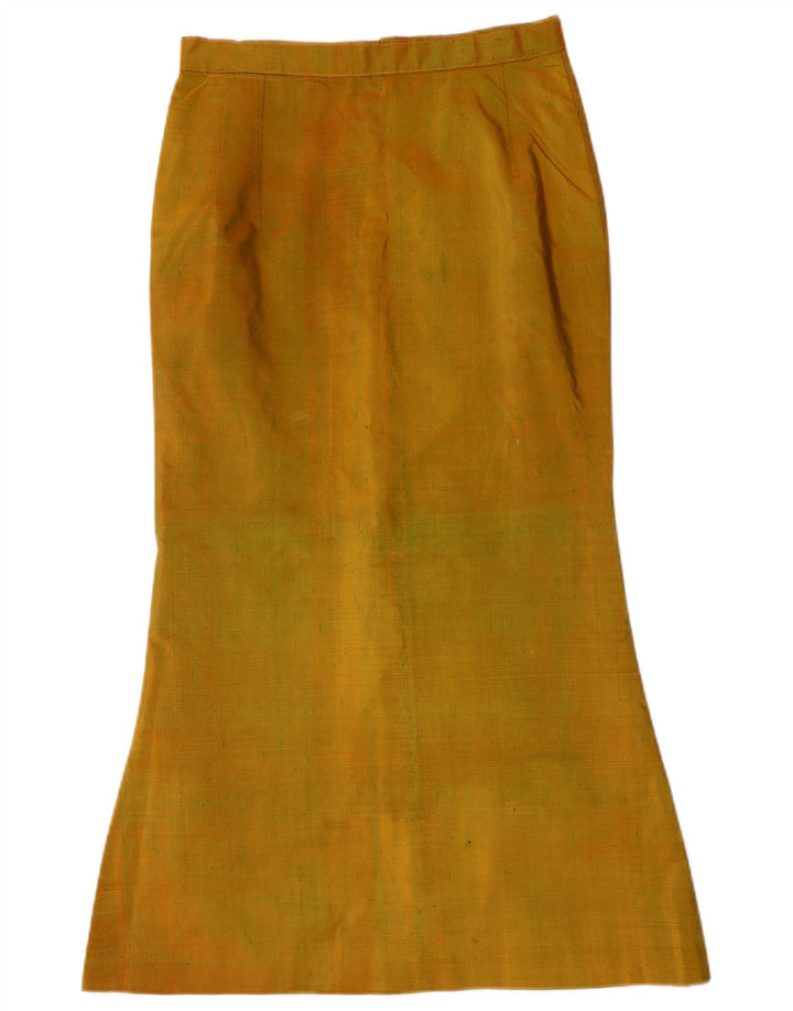 VINTAGE Womens Tulip Skirt W28 Medium Yellow Flecked