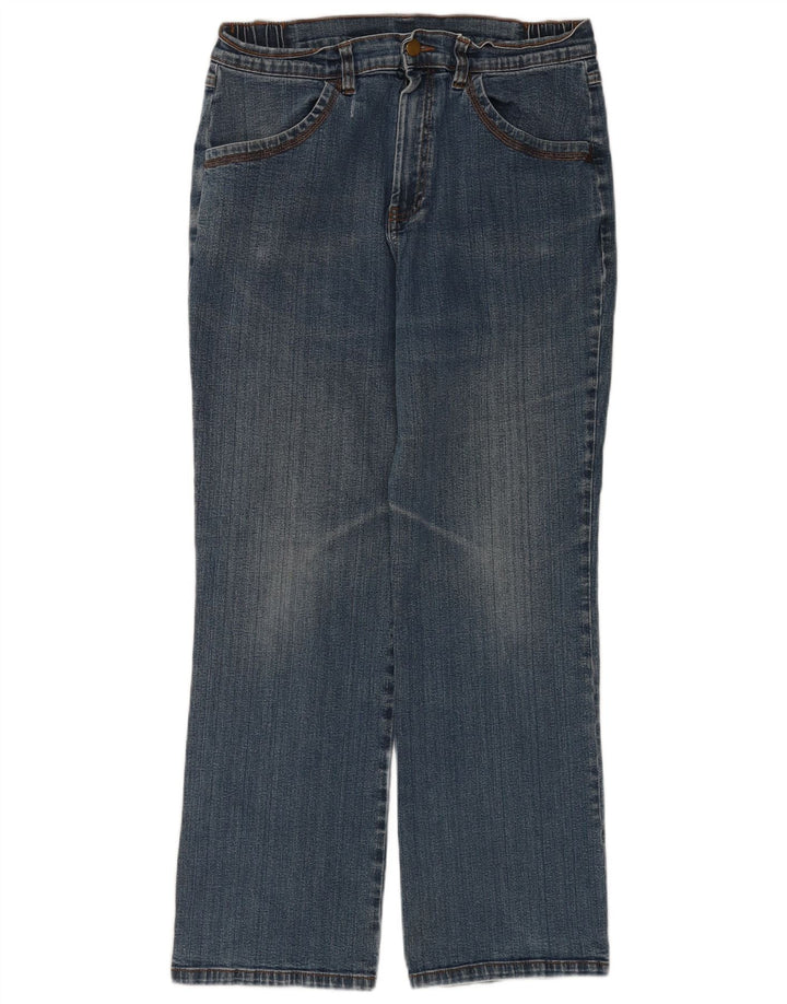 Marks & Spencer Womens Straight Jeans UK 14 Medium W34 L28 Blue Cotton