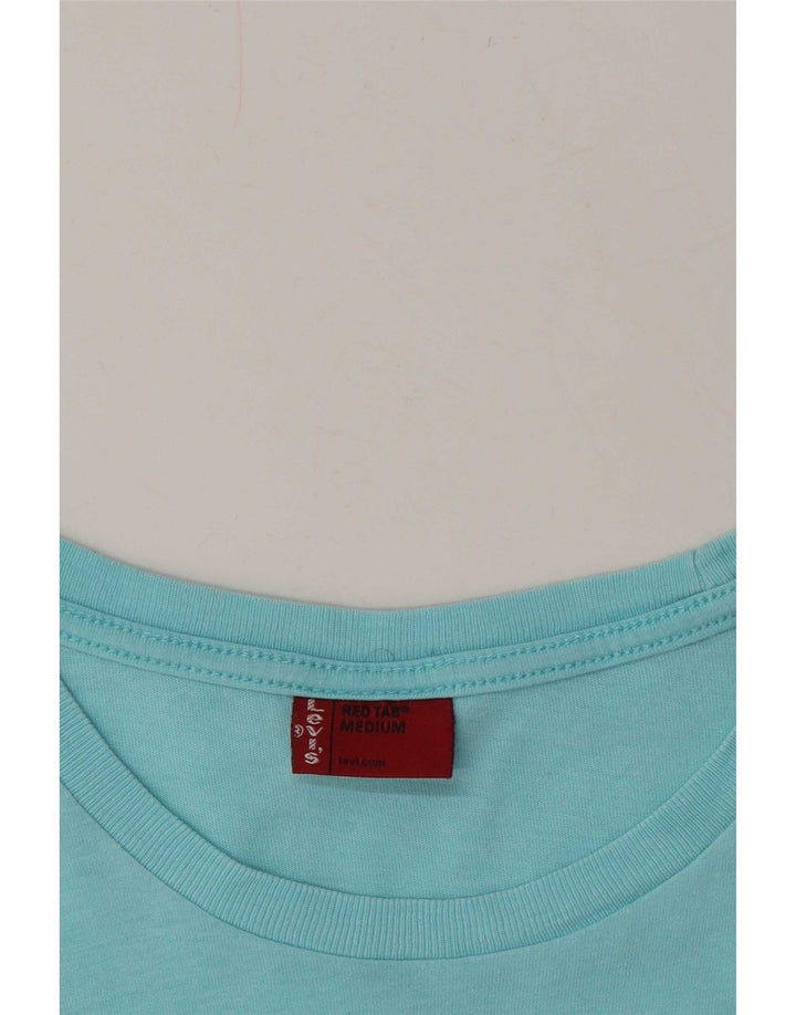 Levi's Grafisk T-shirt top til kvinder UK 12 Medium Blue