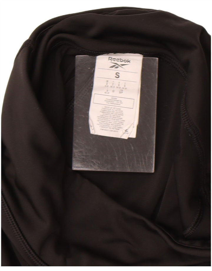 Reebok Womens Leggings UK 8 Small  Black Polyester