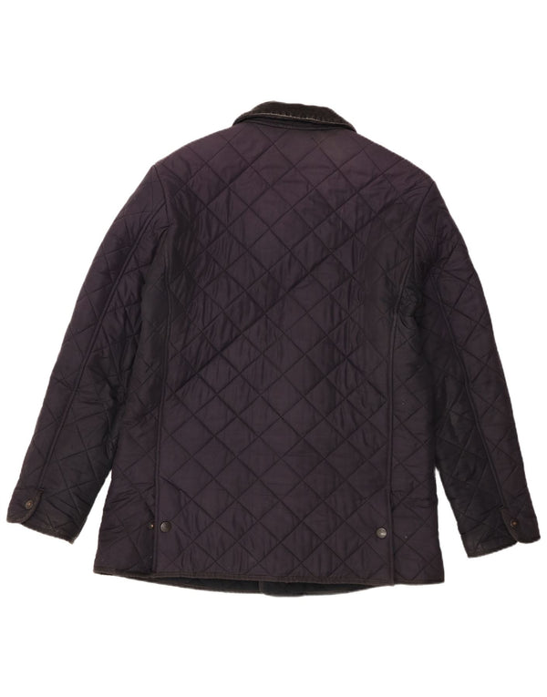 Barbour Mens Quilted Jacket UK 38 Medium Navy Blue
