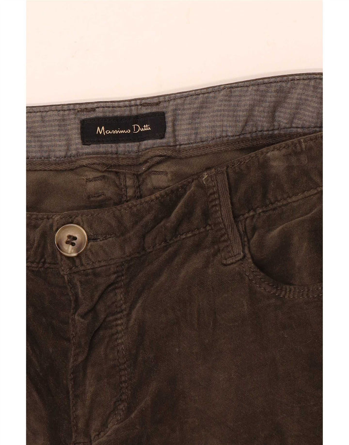 Massimo Dutti Womens Slim Casual Trousers W28 L32 Brown