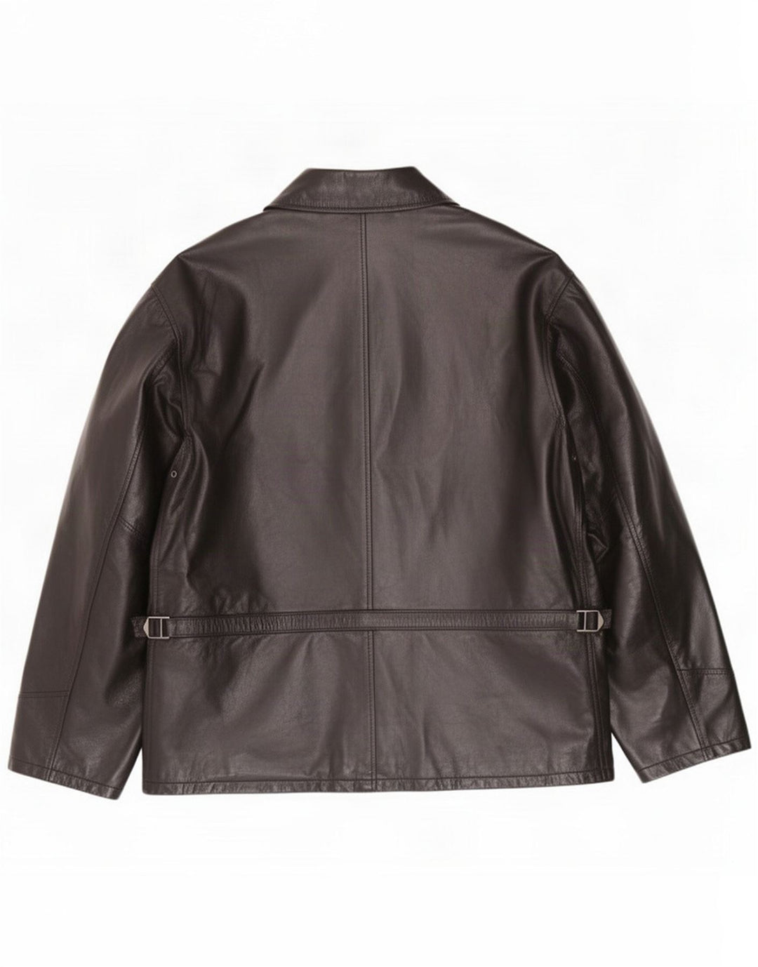 Vintage Herre Læderjakke IT 56 3XL Sort