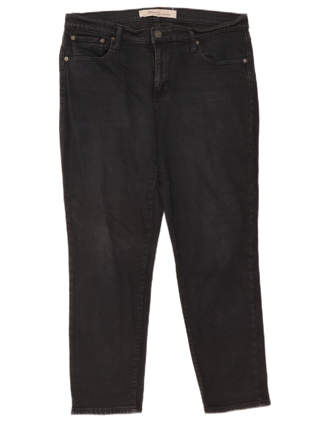 GAP Womens Girlfriend Slim Jeans W31 L27 Black Cotton