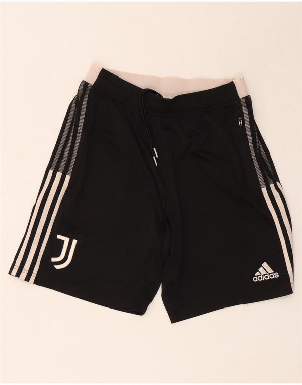 Pantaloni scurți sport Juventus pentru femei Adidas UK 12 Medium Black Colorblock