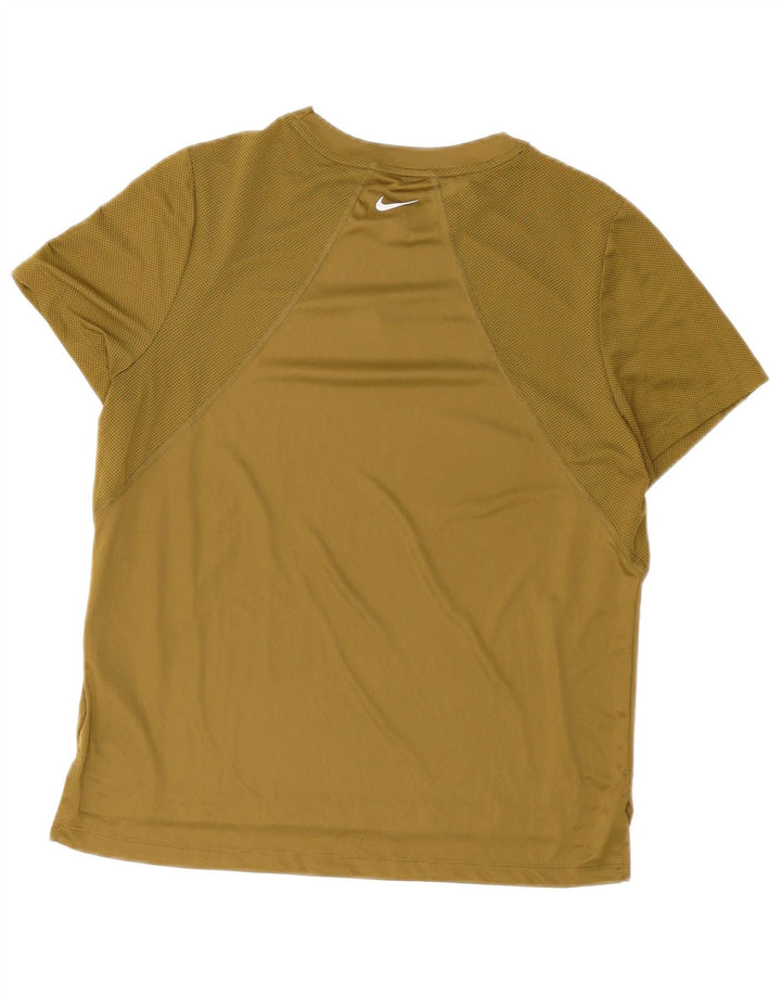 Nike Mens Dri Fit Graphic T-Shirt Top Large Khaki Polyester
