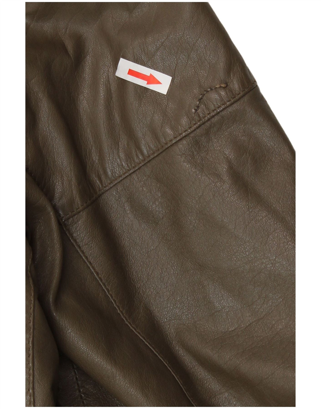 Giacca in pelle vintage da uomo IT 50 grande in pelle kaki